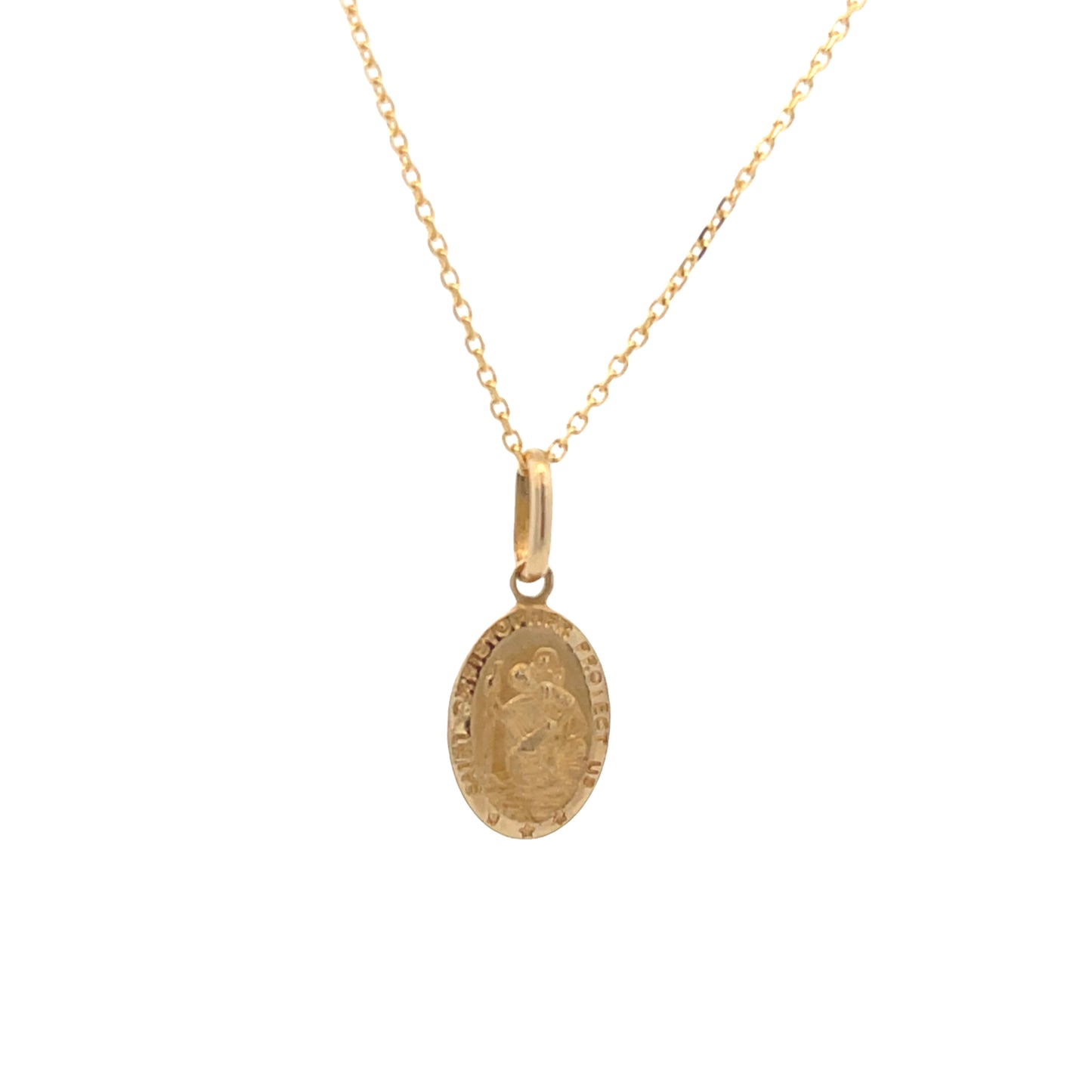 14k Gold Saint Christopher Pendant