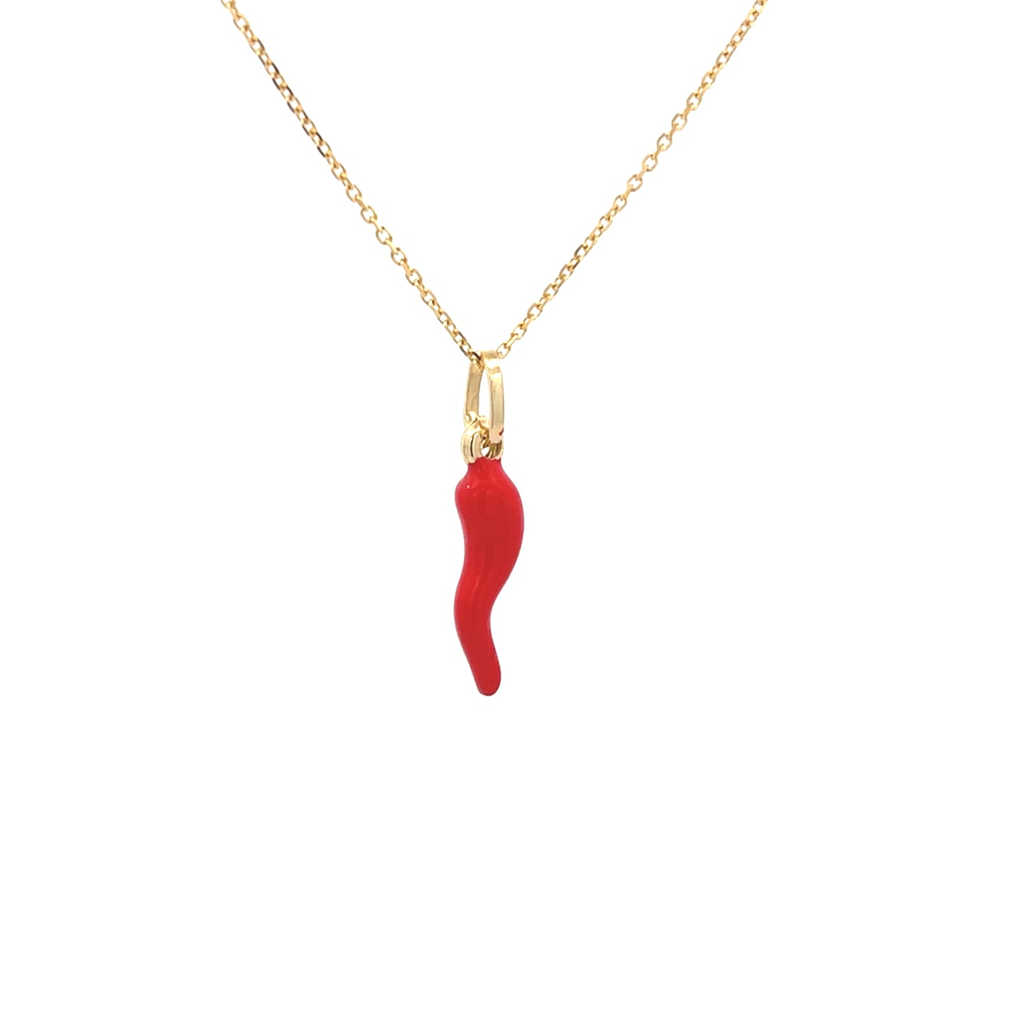 14k Gold Red Chili Pepper Pendant