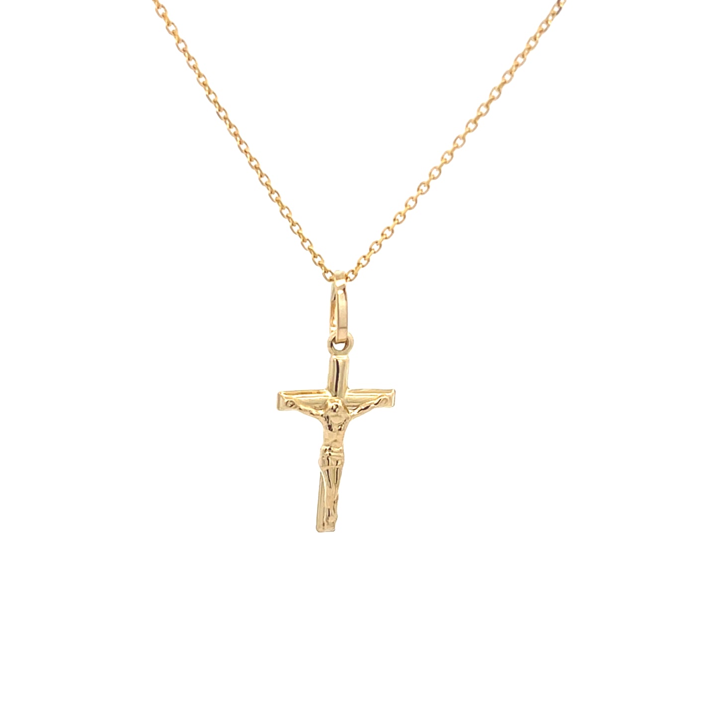 14k Gold Cross with Image Pendant