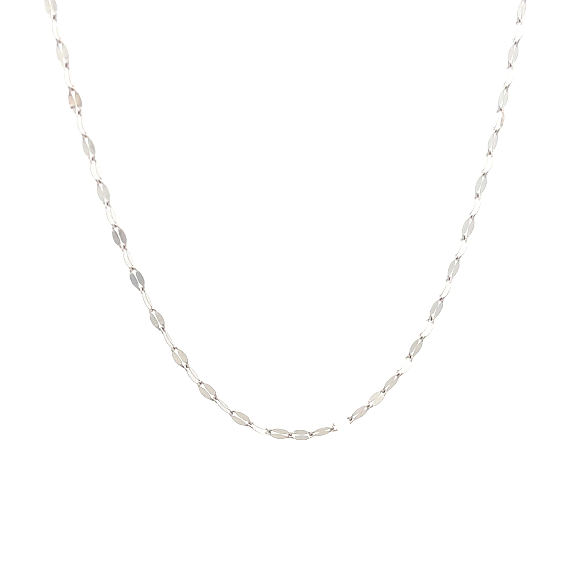 14k White Gold Sparkling Chain | Luby Gold Collection | Luby 