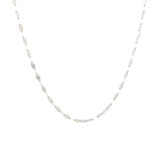 14k White Gold Sparkling Chain | Luby Gold Collection | Luby 