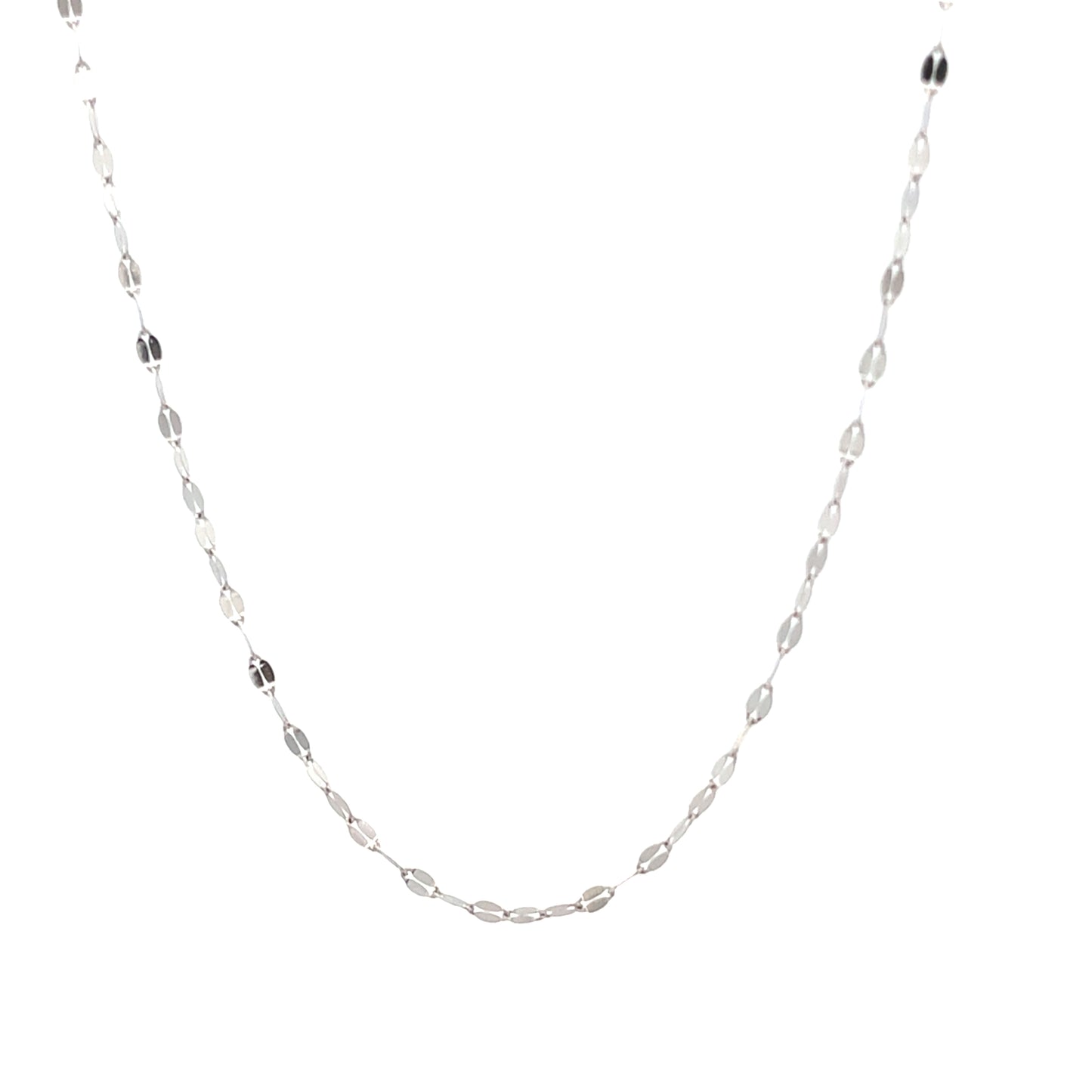 14k White Gold Sparkling Chain | Luby Gold Collection | Luby 