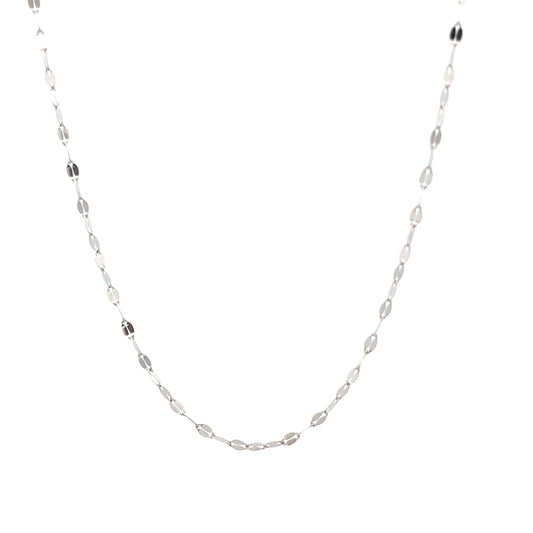 14k White Gold Sparkling Chain | Luby Gold Collection | Luby 