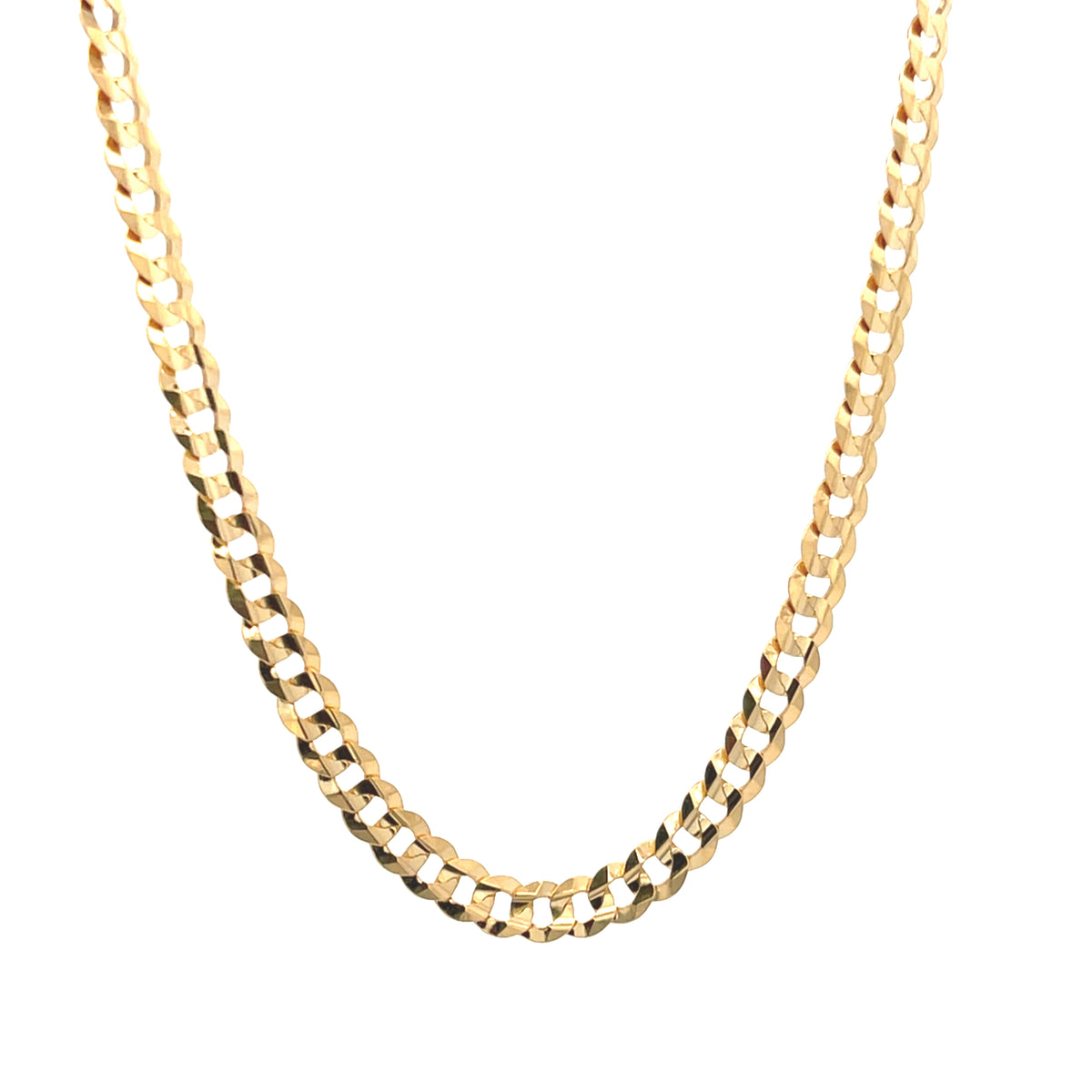 14k Gold Solid Cuban Chain | Luby Gold Collection | Luby 