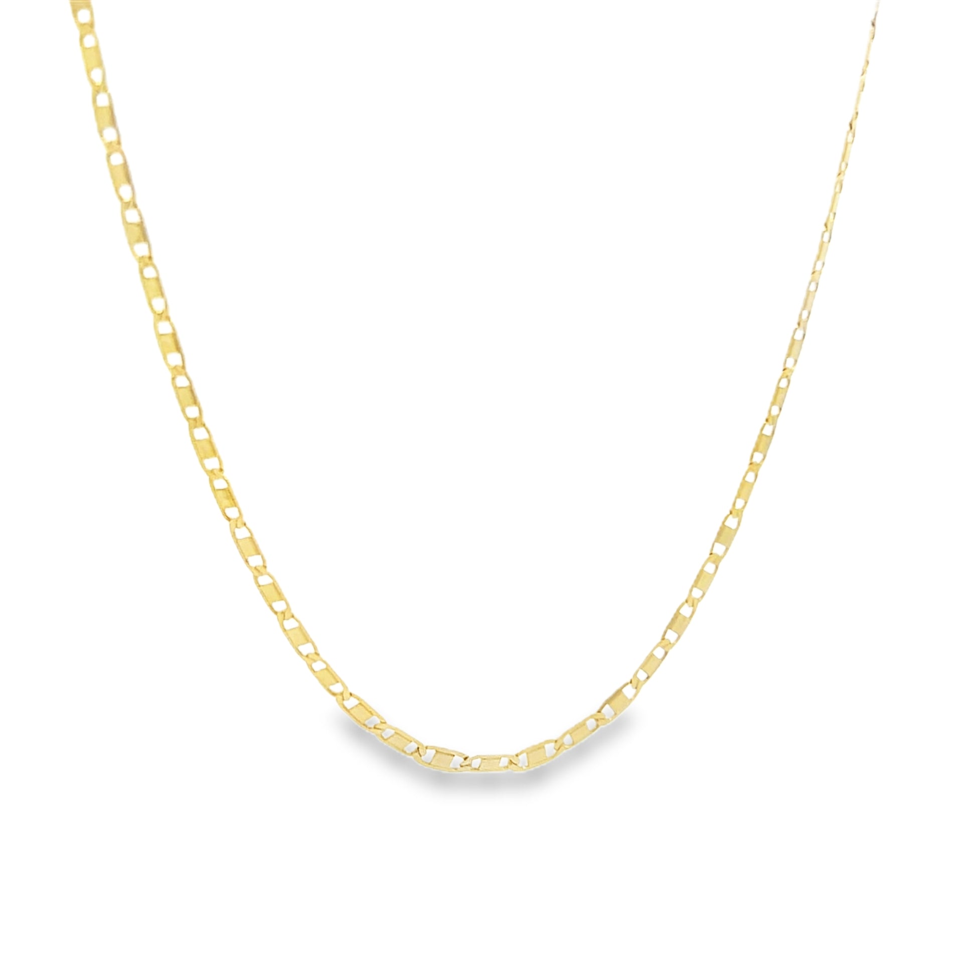 14K Gold Flat Link Chain | Luby Gold Collection | Luby 