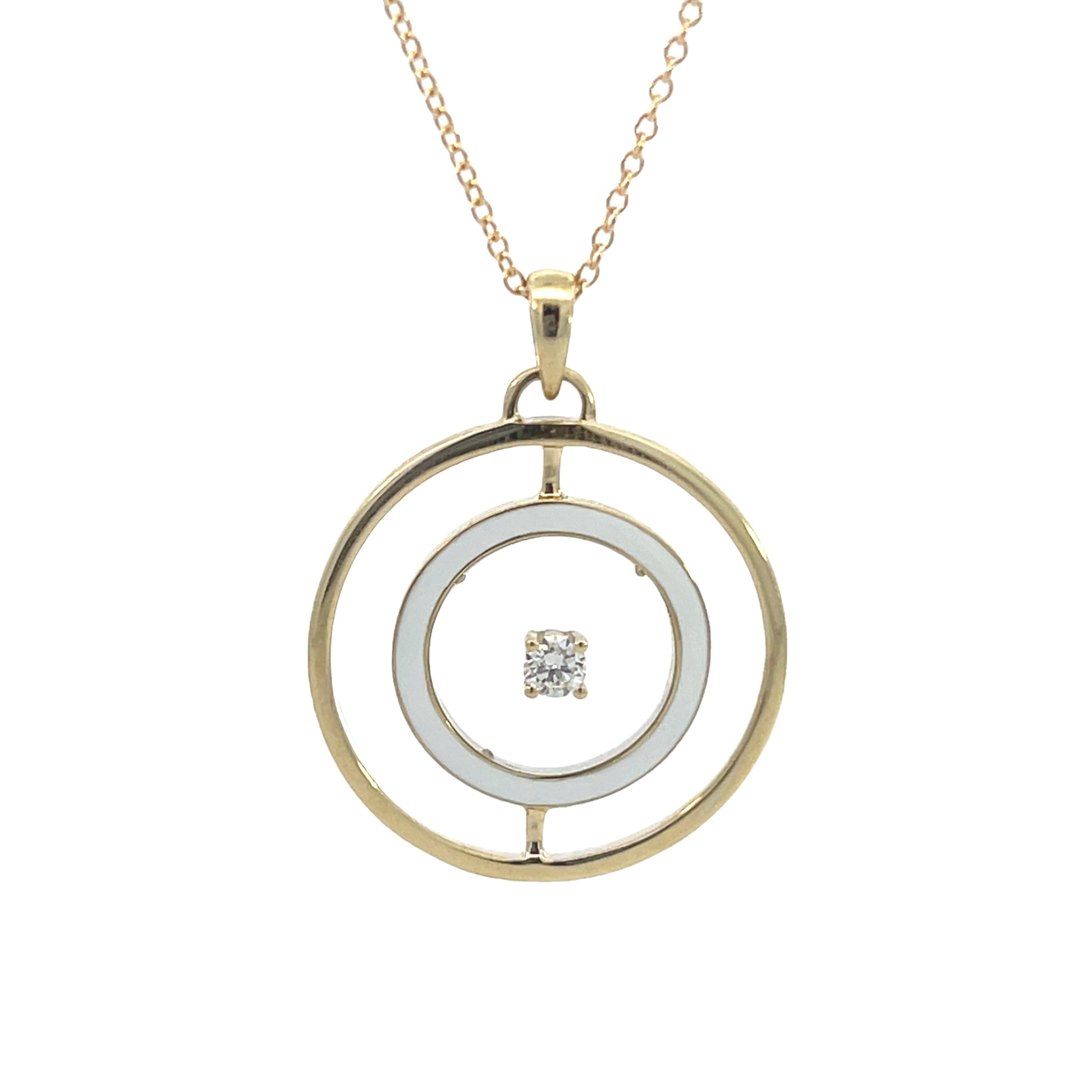 ZEGHANI PENDANT IN 14K GOLD WITH DIAMONDS – Luby Mayaguez Mall