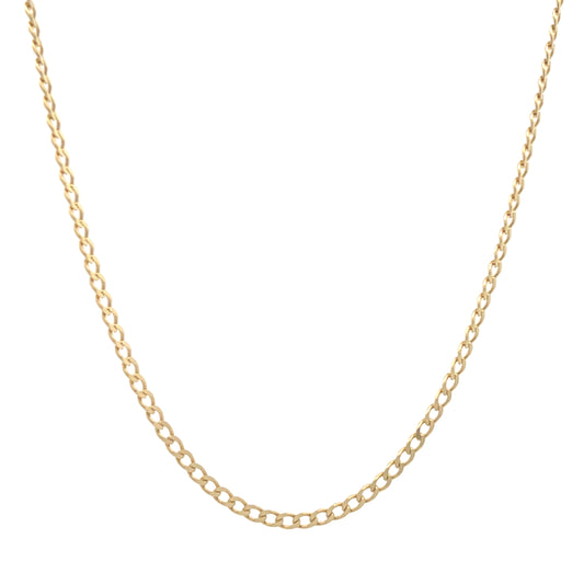 14K Gold Diamond Cut Small Cuban Chain | Luby Gold Collection | Luby 