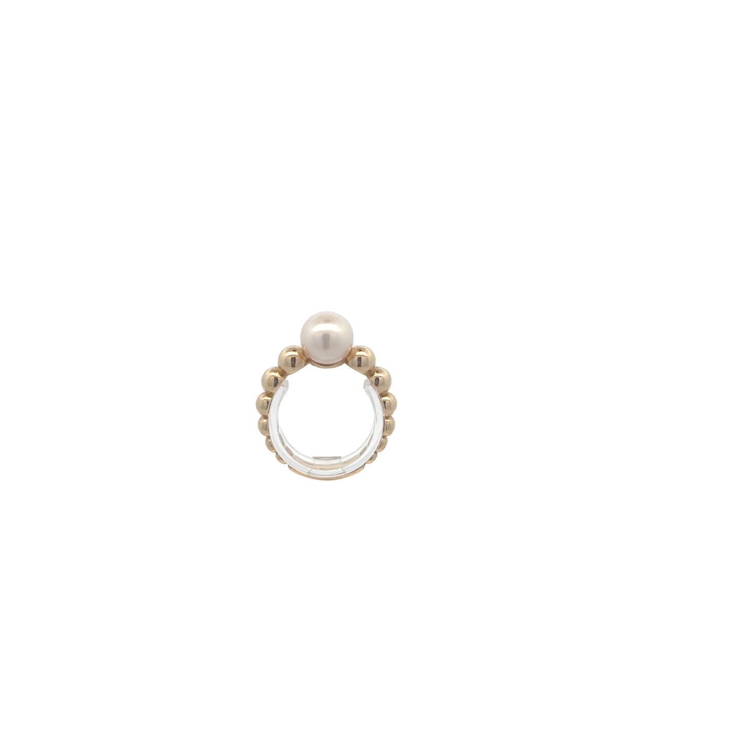 14K Gold Beaded Ring with Pearl | Luby Gold Collection | Luby 