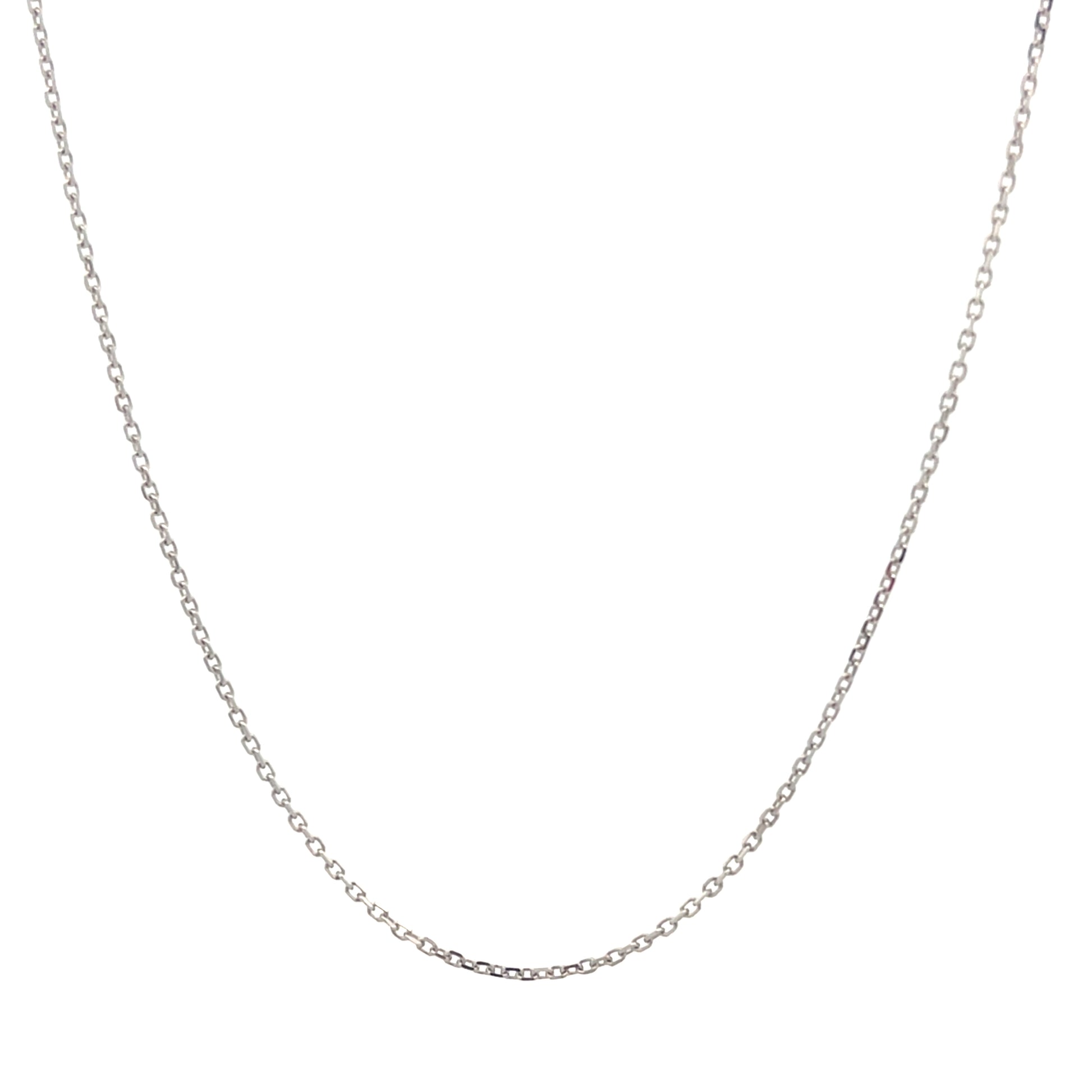 14K White Gold Rolo Slim Chain | Luby Gold Collection | Luby 