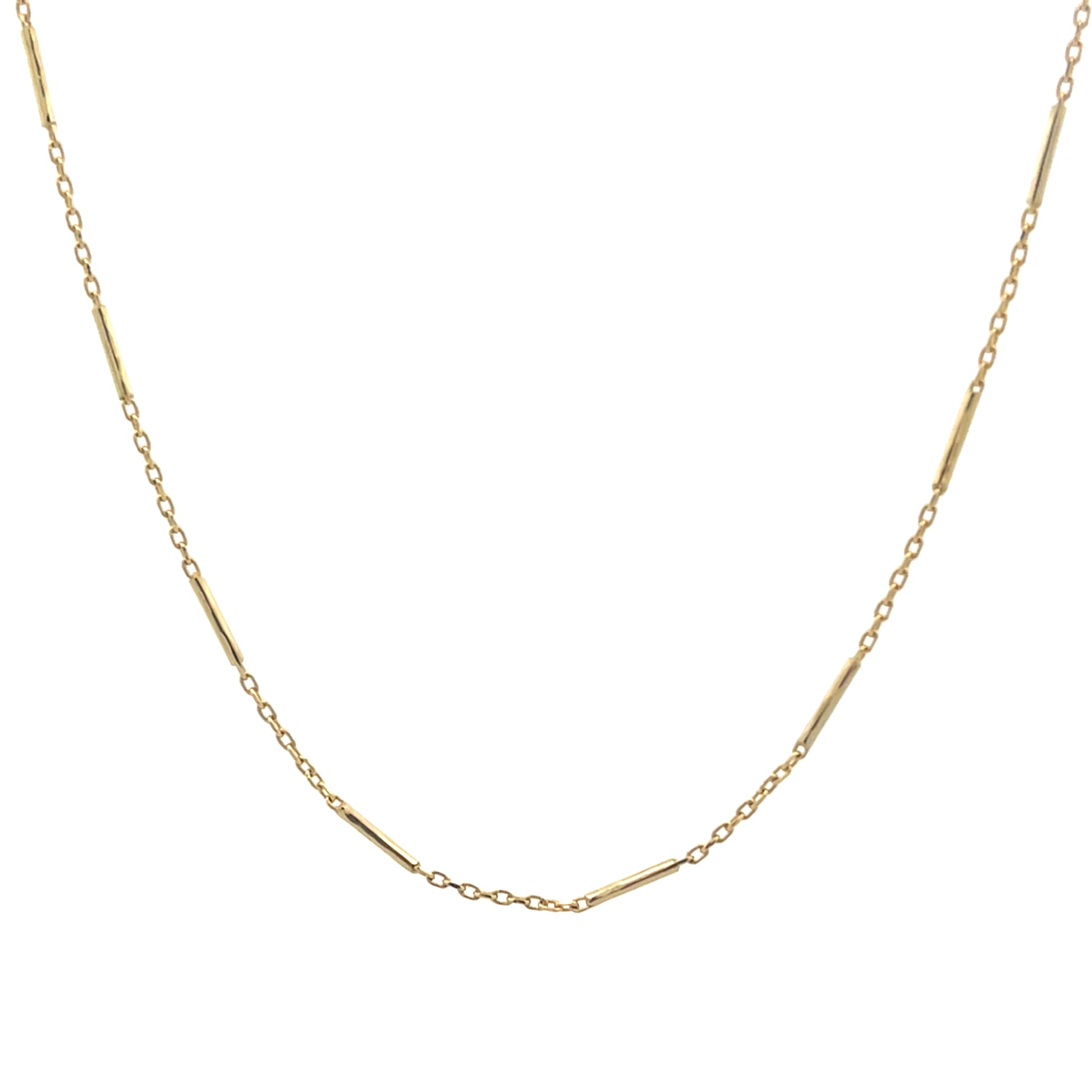 14K Gold Barrel Link Necklace | Luby Gold Collection | Luby 
