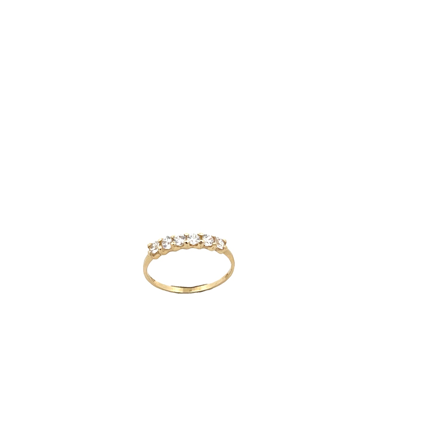 14K Gold Six Stones Cz | Luby Gold Collection | Luby 