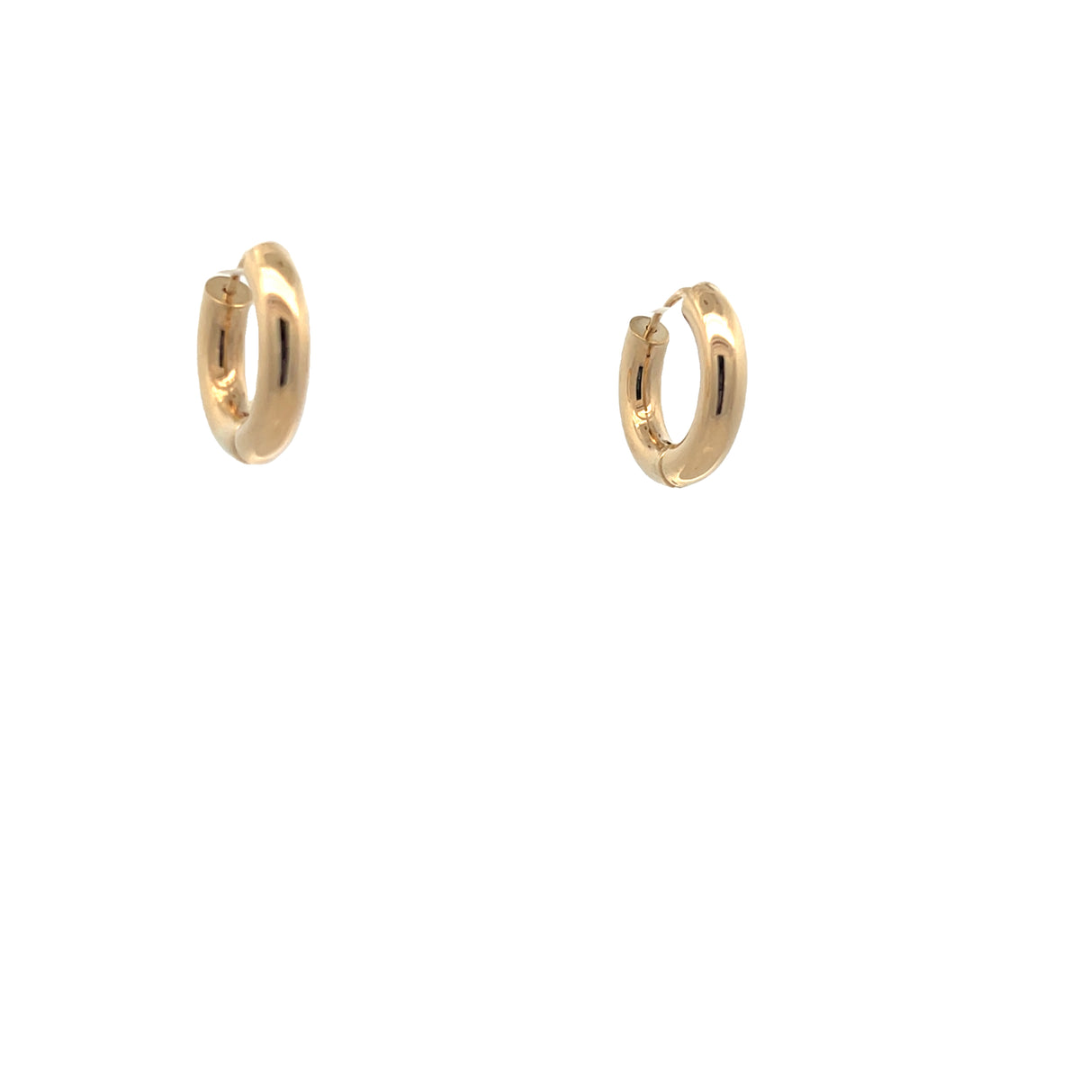 14K Gold Bold Medium Hoops | Luby Gold Collection | Luby 