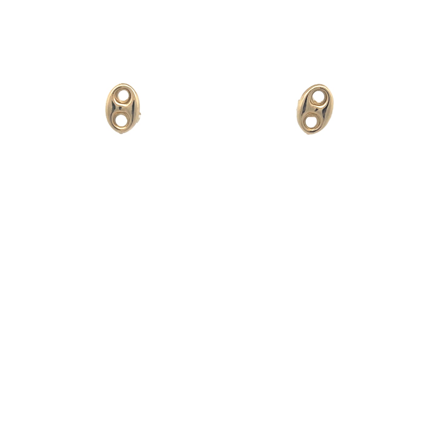 14K Gold Coffe Bean Link Earring | Luby Gold Collection | Luby 