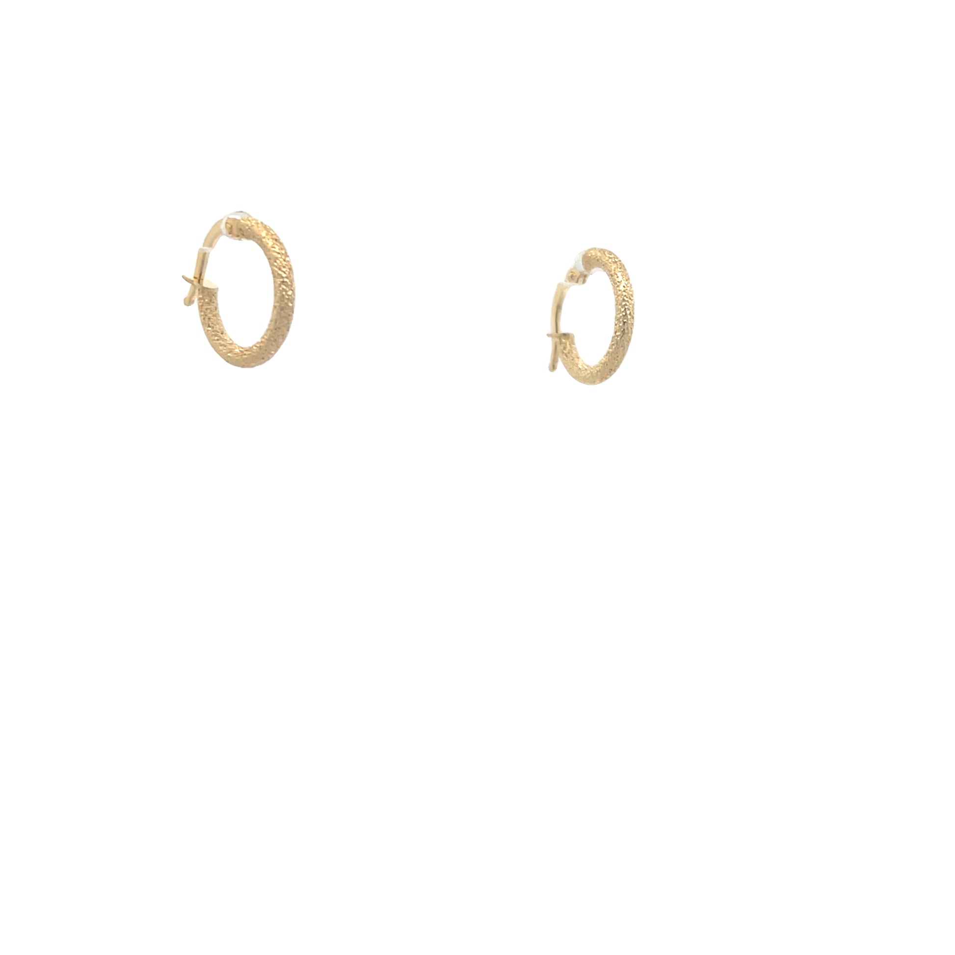 14K Gold Diamond Cut Small Hoop | Luby Gold Collection | Luby 