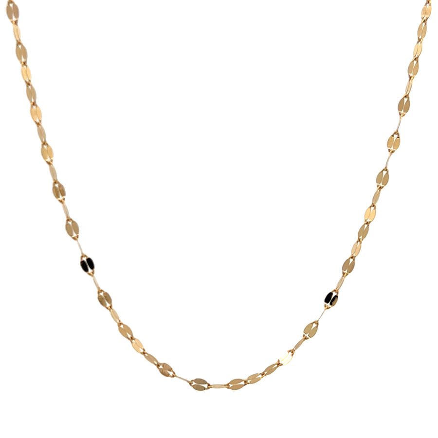 14K Gold Flat Fancy Chain