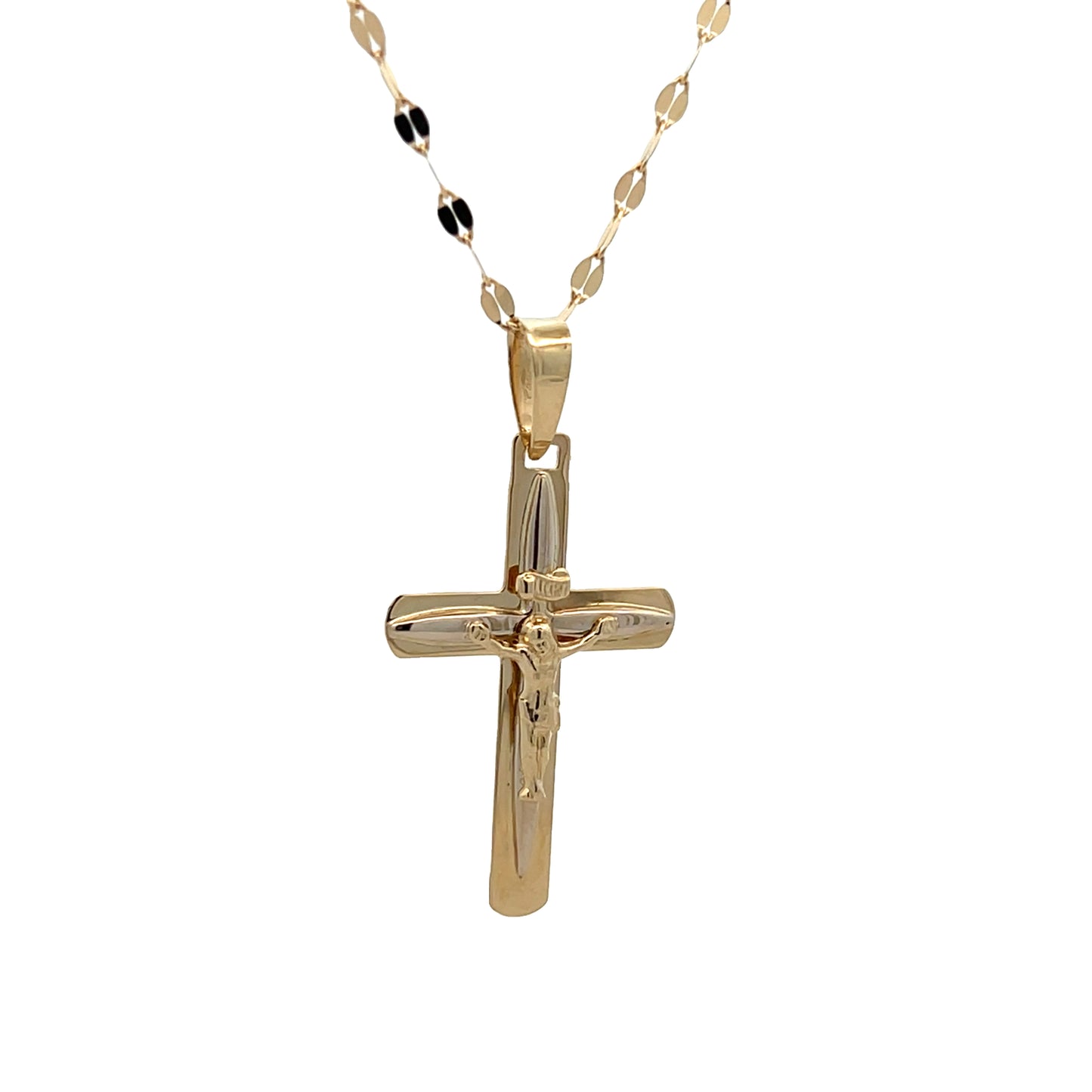 14K Gold Jesus Cross All Gold | Luby Gold Collection | Luby 