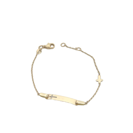 14K Gold Baby Cross Bracelet | Luby Gold Collection | Luby 