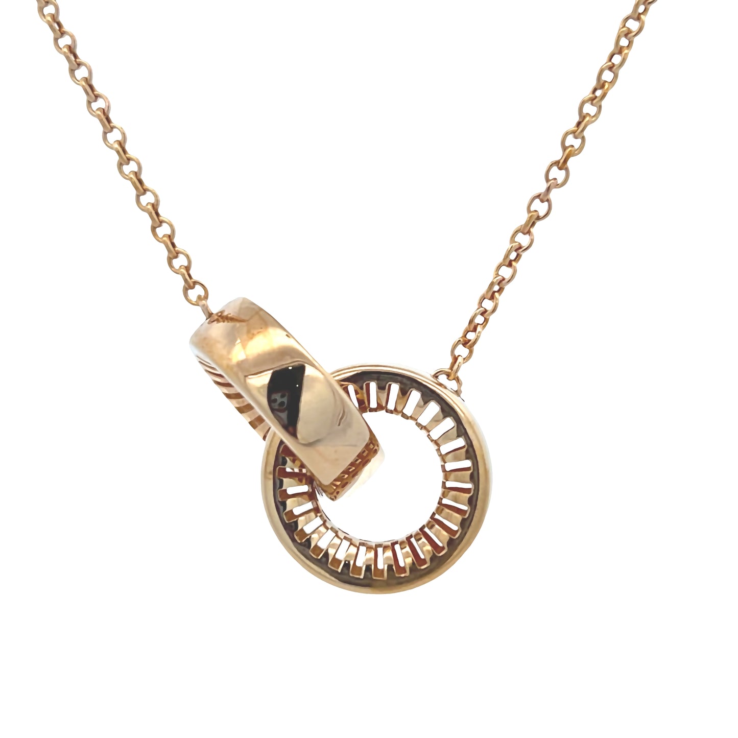 14K Gold Double Round Link Necklace | Luby Gold Collection | Luby 