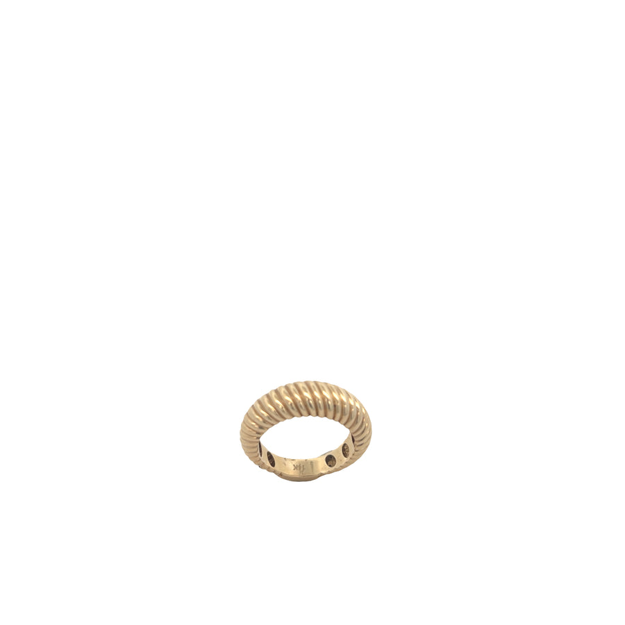 14K Gold Crossiant Ring