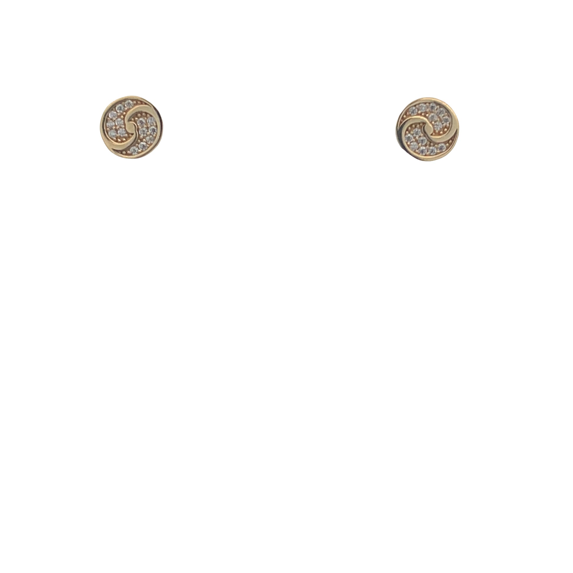 14K Gold Swirl Earrings Stud | Luby Gold Collection | Luby 