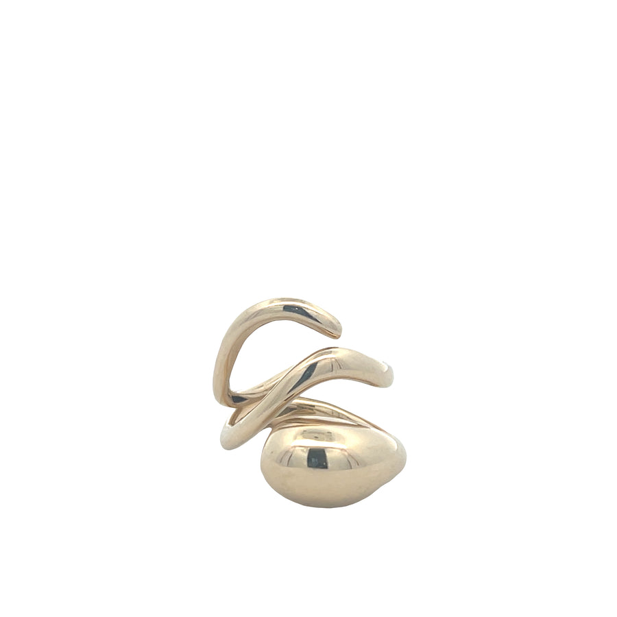 14K Gold Bold Snake Ring