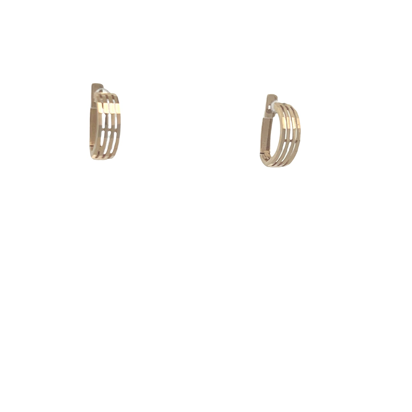 14K Gold Faceted Hoops | Luby Gold Collection | Luby 