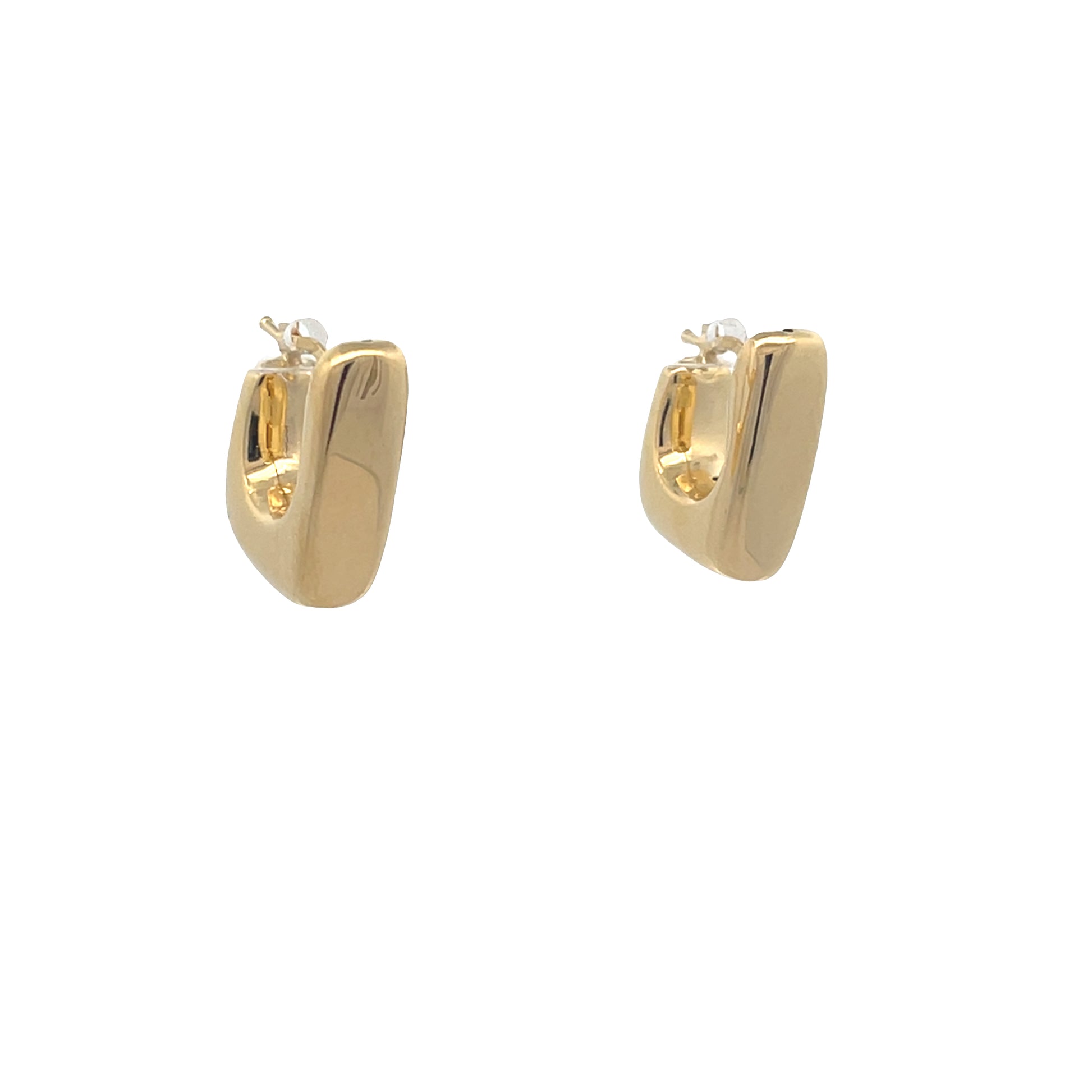 14K Gold Bold Square Earrings | Luby Gold Collection | Luby 