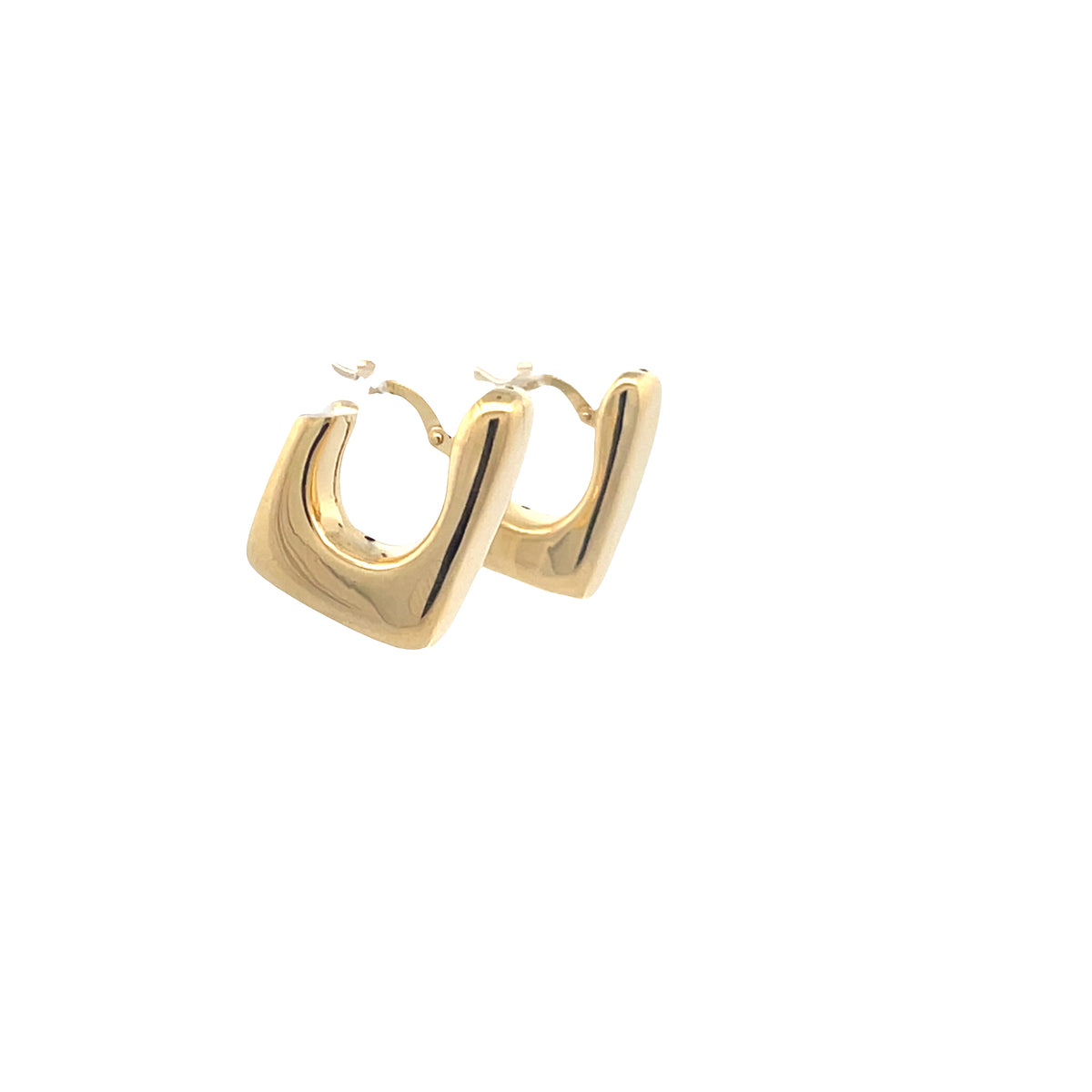 14K Gold Bold Square Earrings | Luby Gold Collection | Luby 