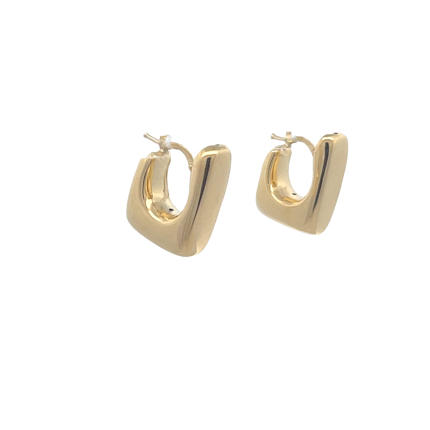14K Gold Bold Square Earrings | Luby Gold Collection | Luby 