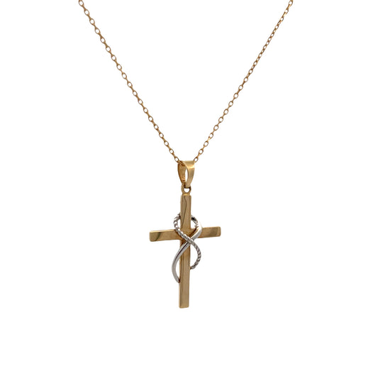 14K Gold 2T Cross Pendant | Luby Gold Collection | Luby 