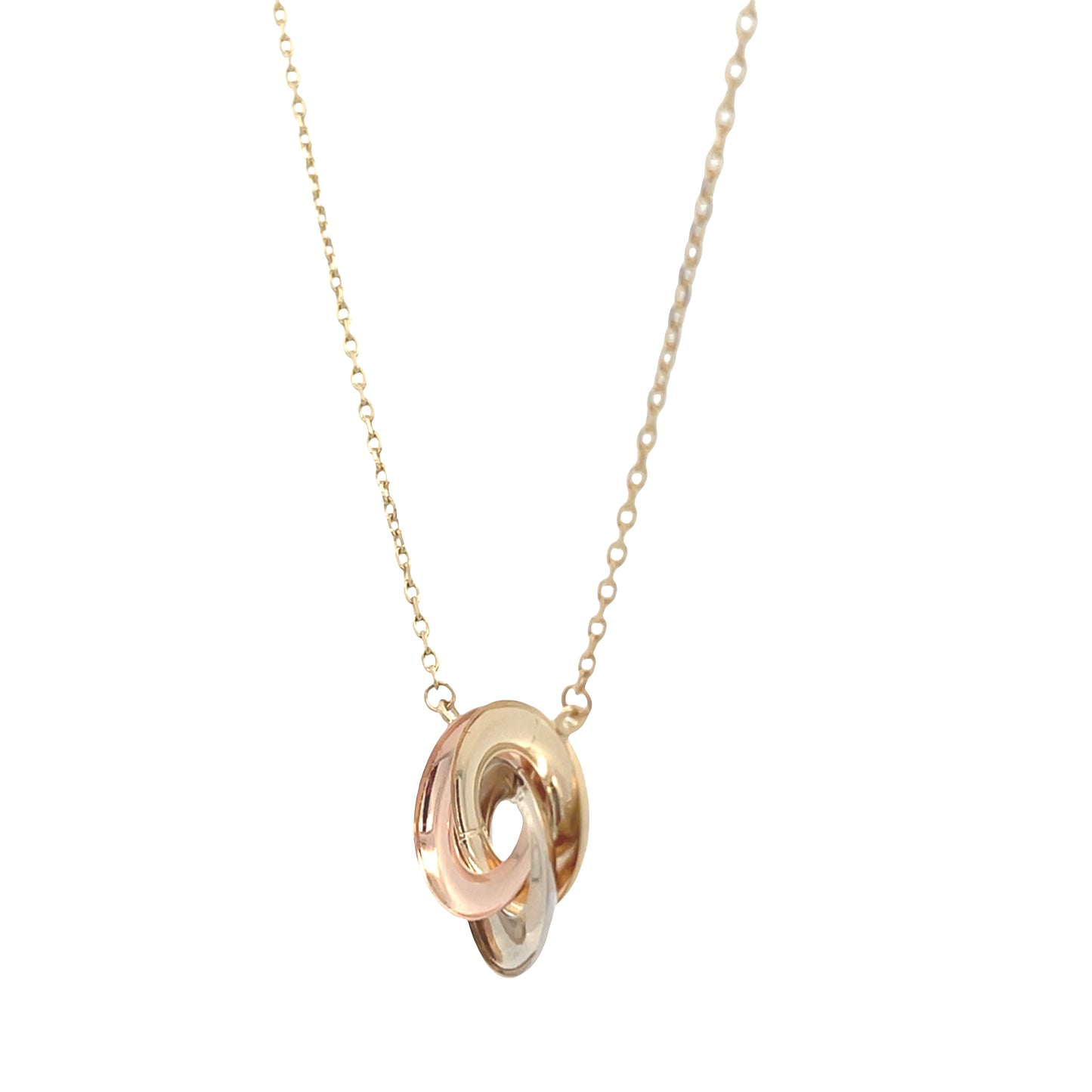14k Gold 3 Color Intertwined Necklace | Luby Gold Collection | Luby 