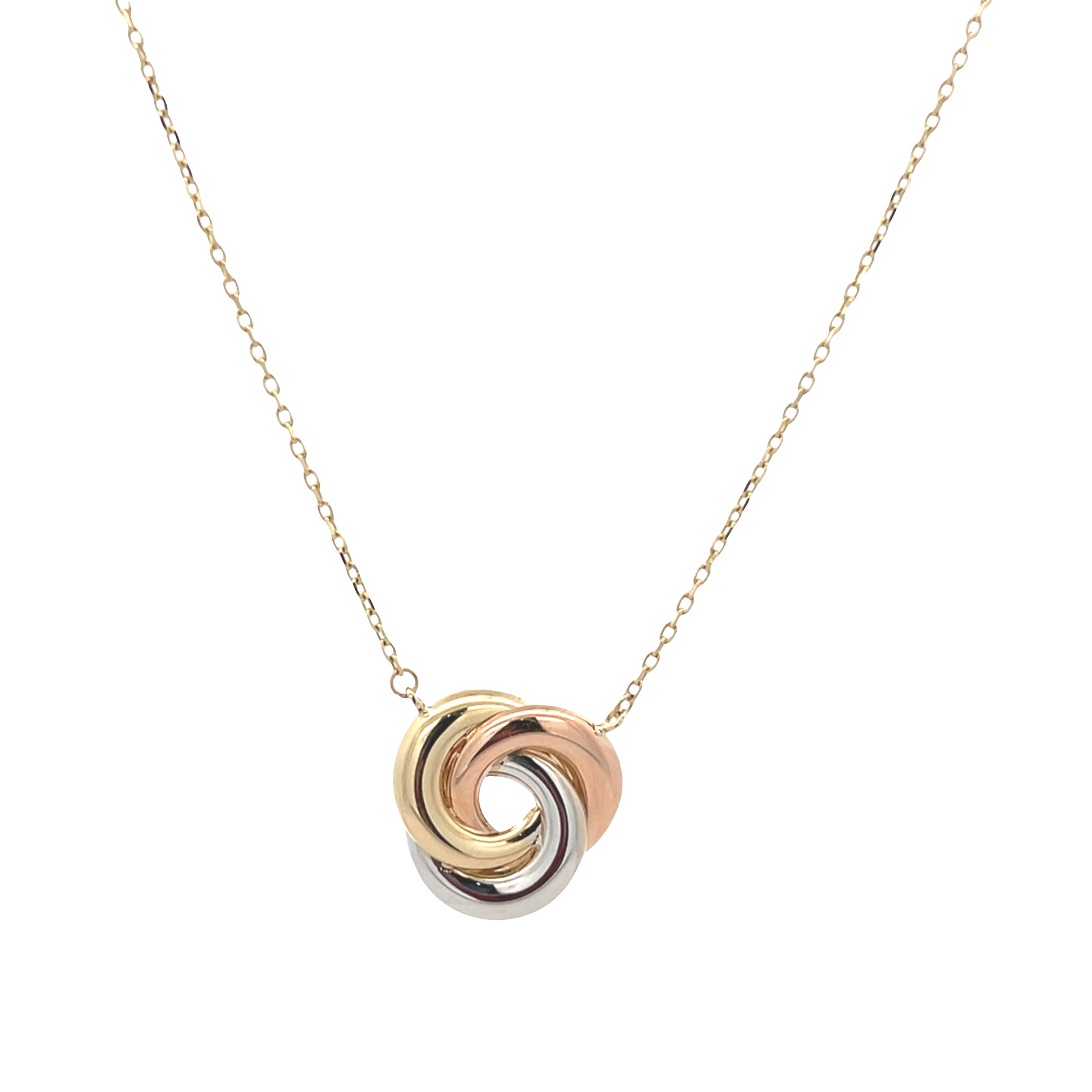 14k Gold 3 Color Intertwined Necklace | Luby Gold Collection | Luby 
