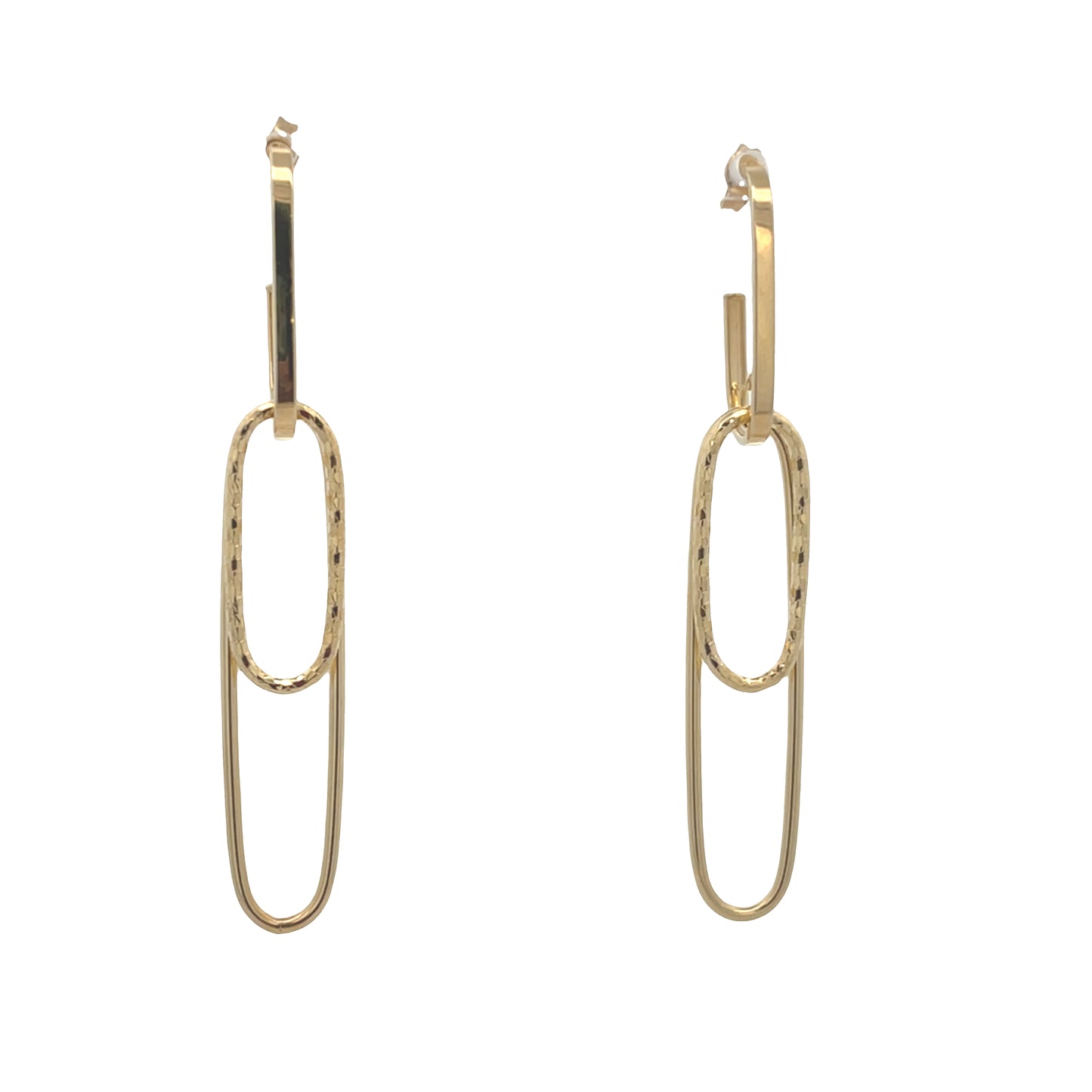 14K Gold Long Double Earrings | Luby Gold Collection | Luby 