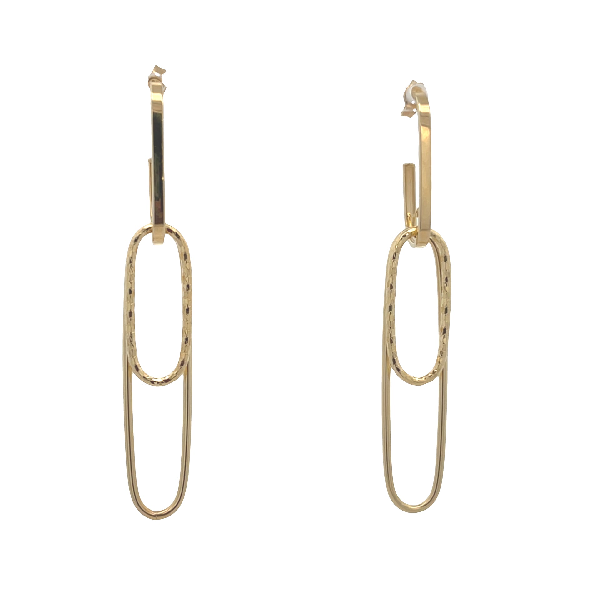 14K Gold Long Double Earrings | Luby Gold Collection | Luby 
