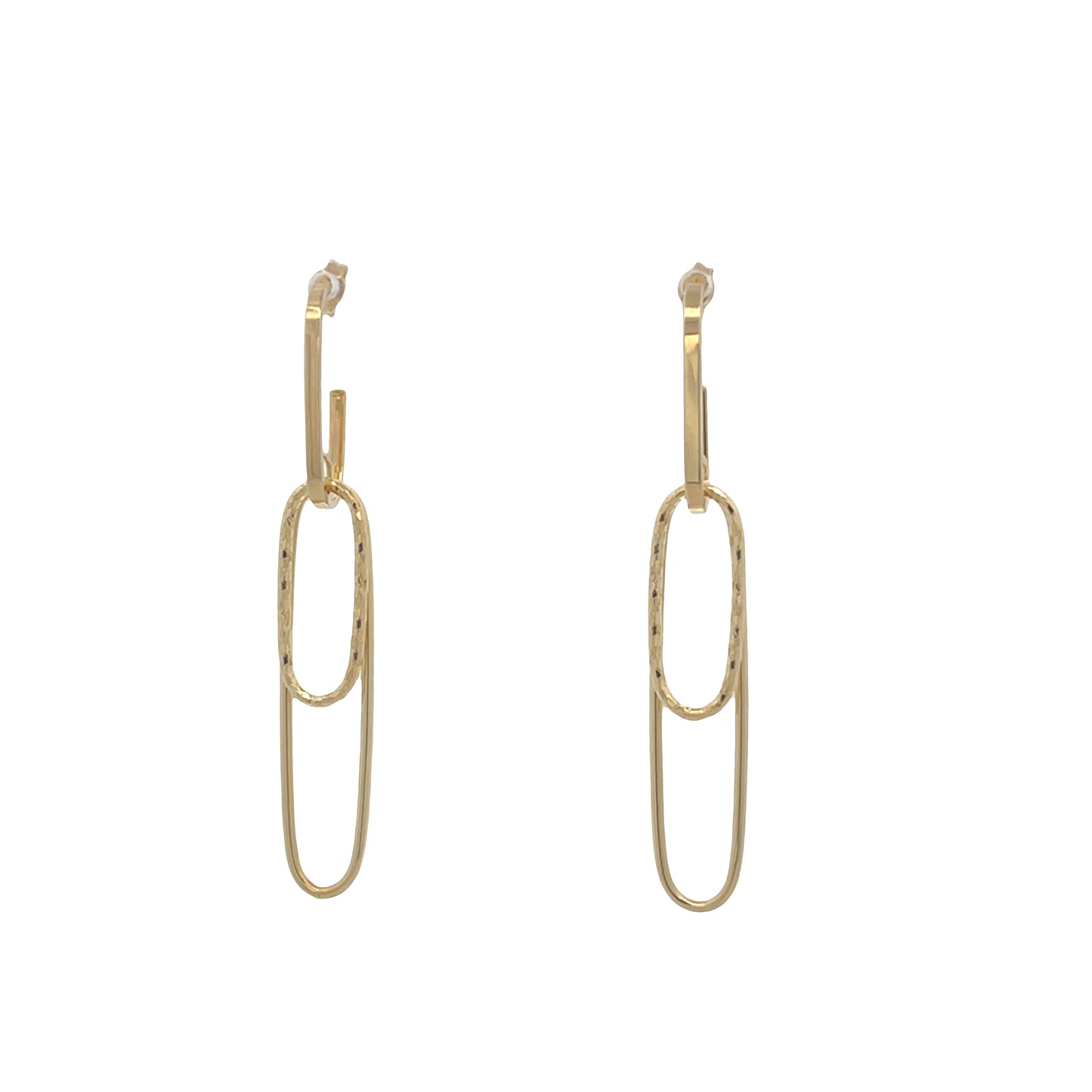 14K Gold Long Double Earrings | Luby Gold Collection | Luby 