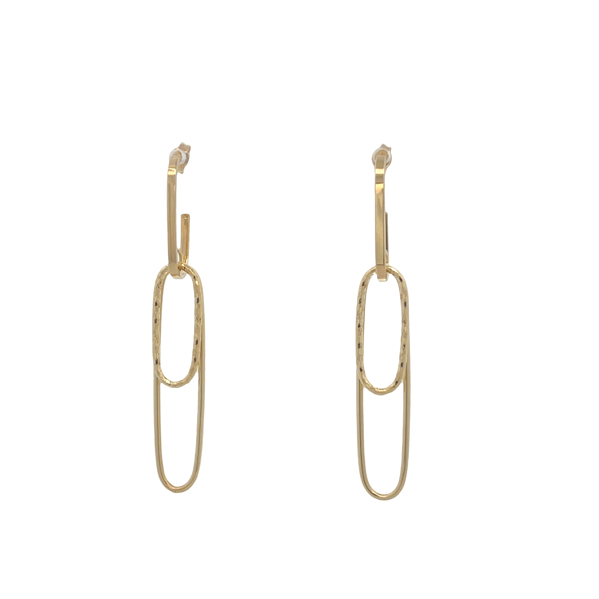 14K Gold Long Double Earrings | Luby Gold Collection | Luby 