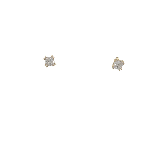 14k Gold Stud Earrings CZ | Luby Gold Collection | Luby 