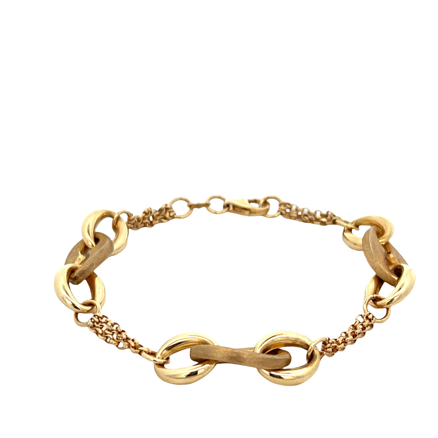 Pulsera de eslabones elegantes de 14K
