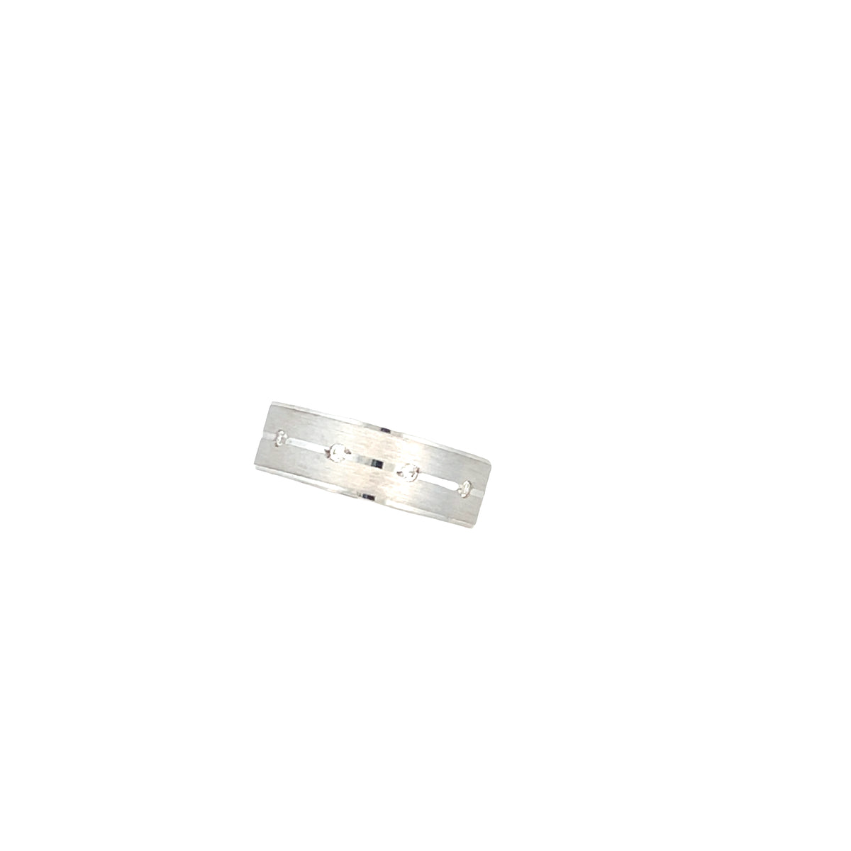 Suspiria Men Wedding Band 925 with 5 CZ Shine and Matte | Suspiria | Luby 