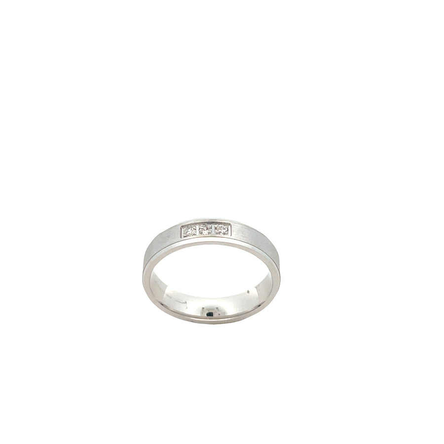 Suspiria Men Wedding Band 925 with 3 CZ