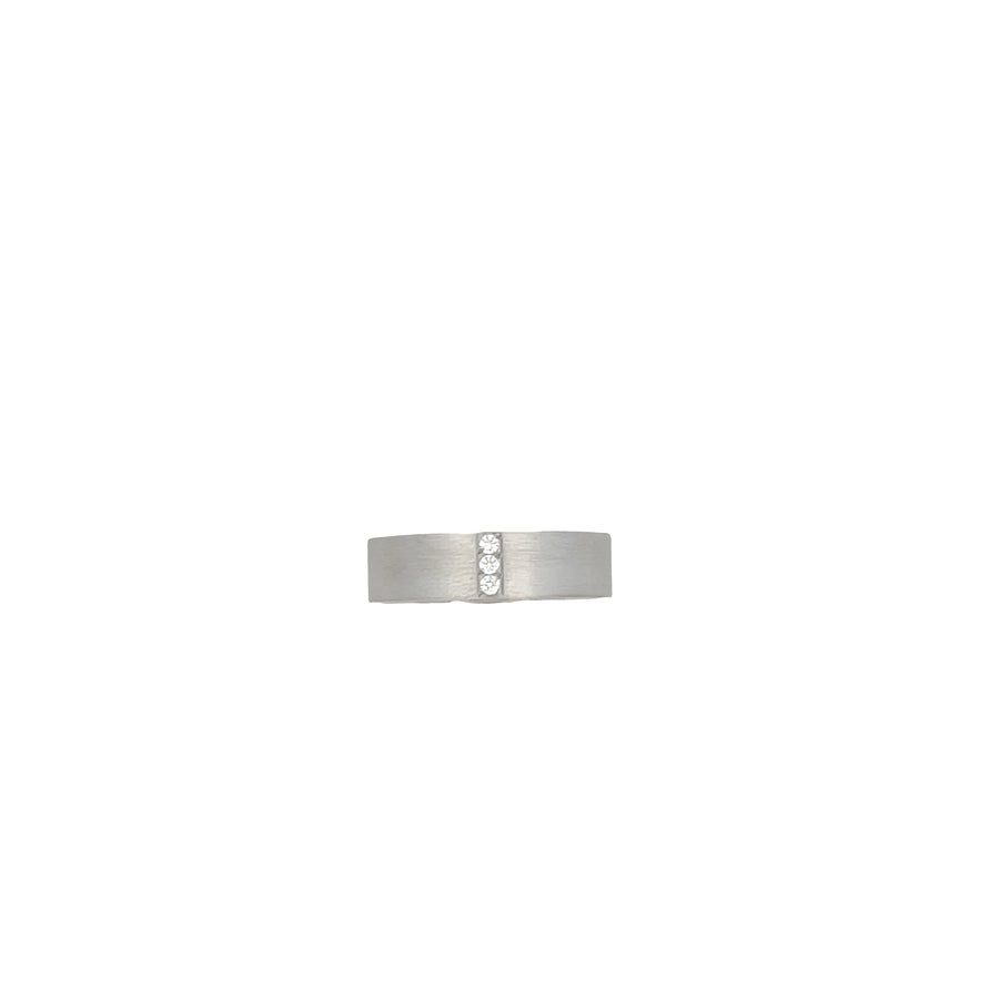 Suspiria Men Wedding Band 925 with 3 CZ