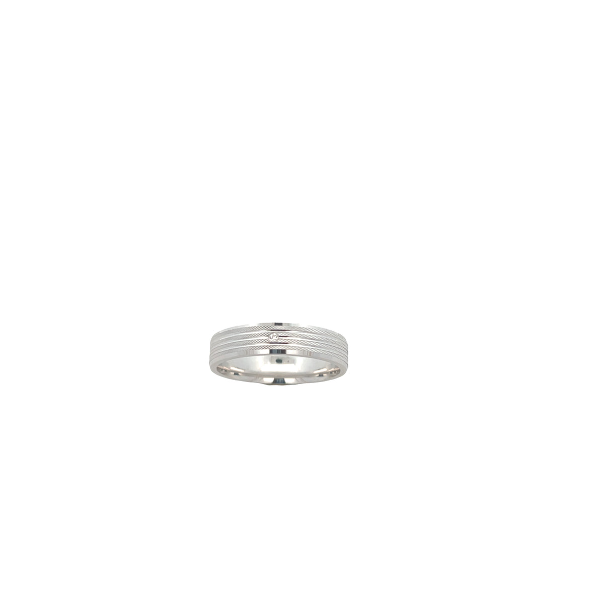 Suspiria Men Wedding Band 925 with 1 CZ | Suspiria | Luby 