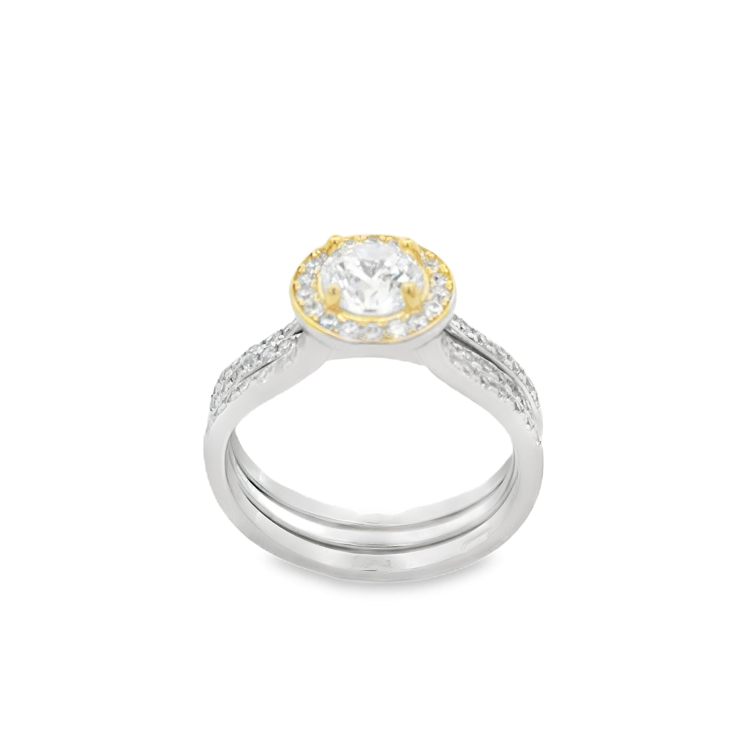 Suspiria Wedding Ring Round Insert 925, 2 Tones CZ | Suspiria | Luby 
