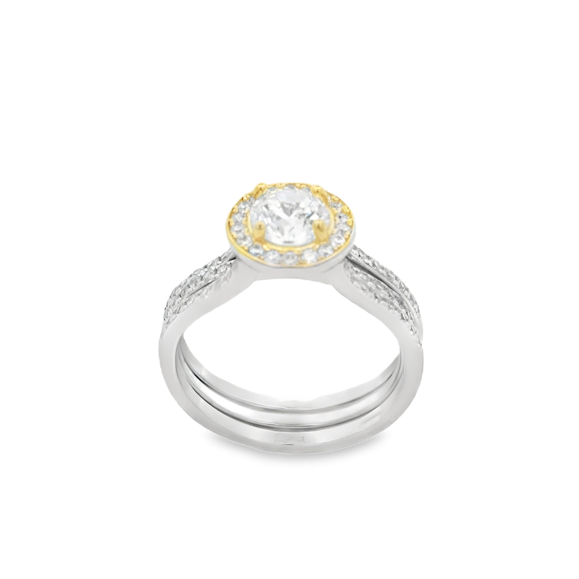 Suspiria Wedding Ring Round Insert 925, 2 Tones CZ | Suspiria | Luby 