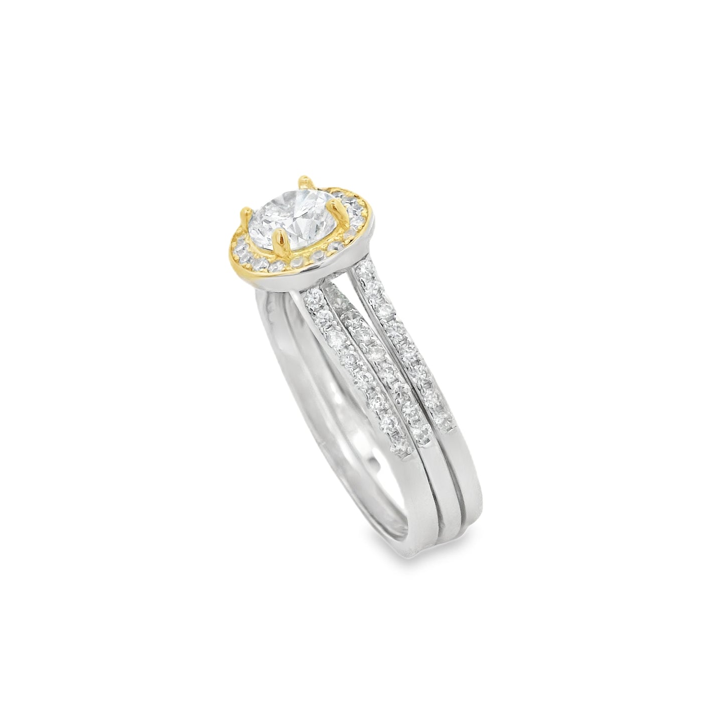 Suspiria Wedding Ring Round Insert 925, 2 Tones CZ | Suspiria | Luby 