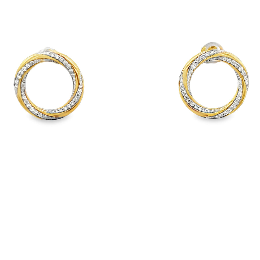 EARRING IN 18K GOLD WITH DIAMONDS