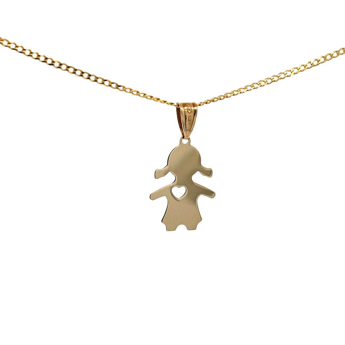 14K Gold Girl Shape Pendant | Luby Gold Collection | Luby 