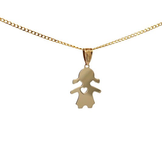 14K Gold Girl Shape Pendant | Luby Gold Collection | Luby 