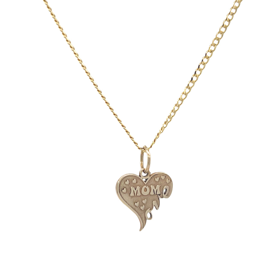 14K Gold Mom Love Pendant