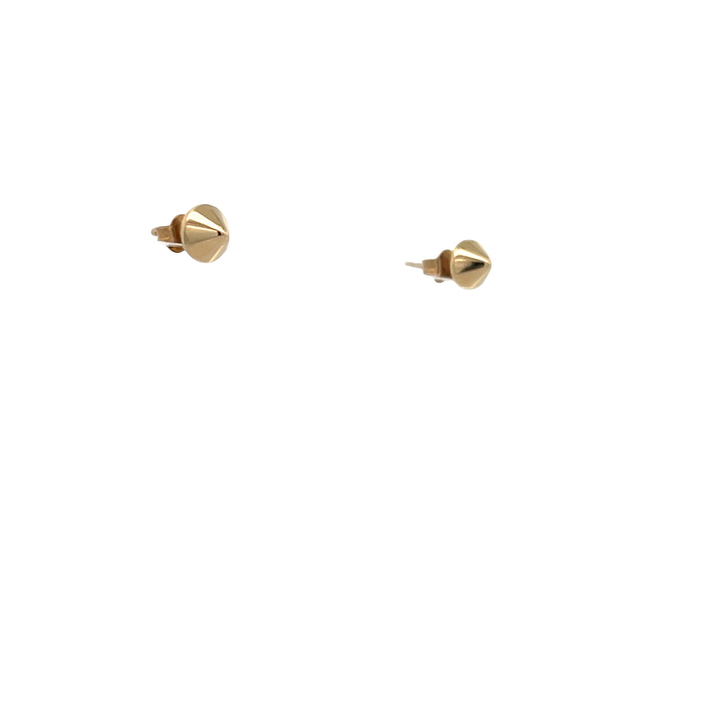 14K Gold Pyramid Stud Earrings | Luby Gold Collection | Luby 